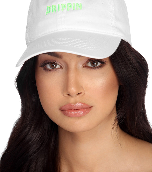 Casually Drippin' Cap for 2022 festival outfits, festival dress, outfits for raves, concert outfits, and/or club outfits