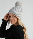 Snuggly Cute Faux Fur Pom Beanie