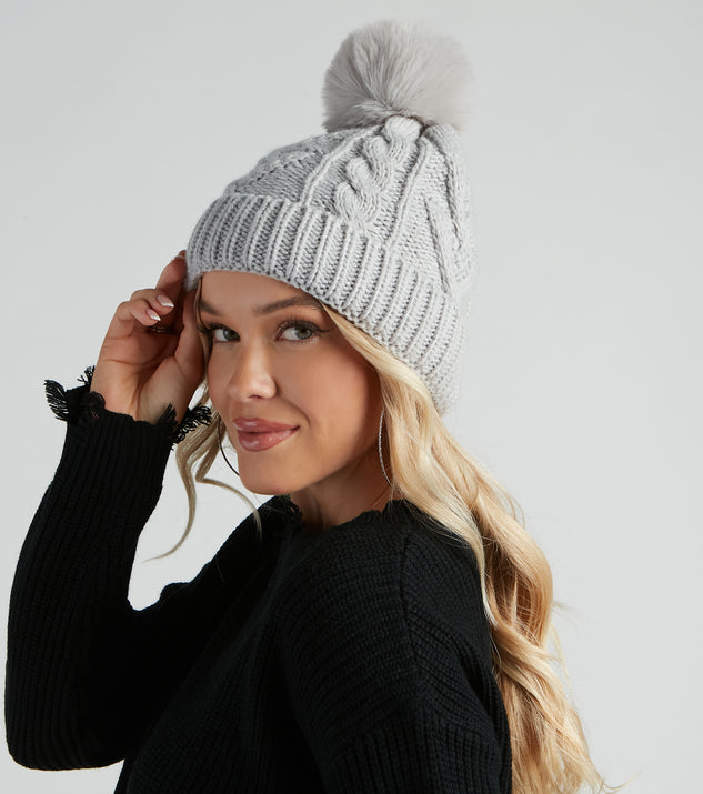 Snuggly Cute Faux Fur Pom Beanie Windsor