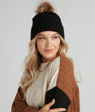 Winter Breeze Faux Fur Knit Beanie
