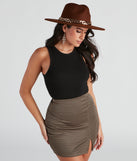 Western Girl Chain Band Panama Hat