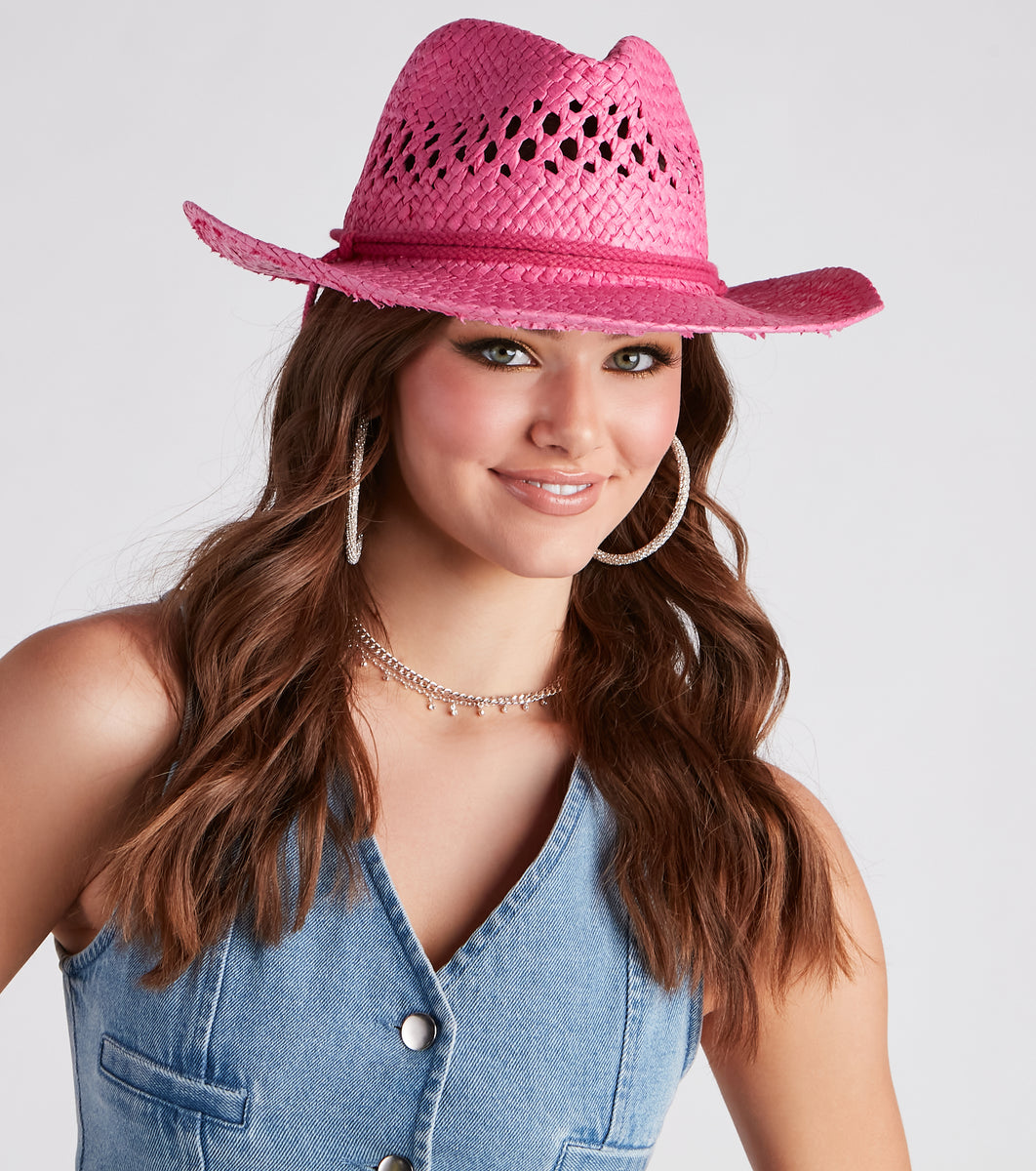 Summertime Babe Straw Cowboy Hat