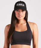 You’ll look stunning in the It's The Tequila Talking Baseball Cap when paired with its matching separate to create a glam clothing set perfect for parties, date nights, concert outfits, back-to-school attire, or for any summer event!