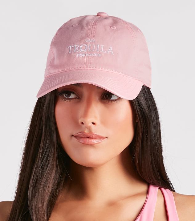 You’ll look stunning in the Mas Tequila Por Favor Baseball Cap when paired with its matching separate to create a glam clothing set perfect for parties, date nights, concert outfits, back-to-school attire, or for any summer event!