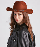 Not My First Rodeo Faux Wool Cowboy Hat is a fire pick to create a concert outfit, 2024 festival looks, outfits for raves, or to complete your best party outfits or clubwear!
