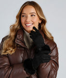Winter Diva Faux Fur Cuff Gloves