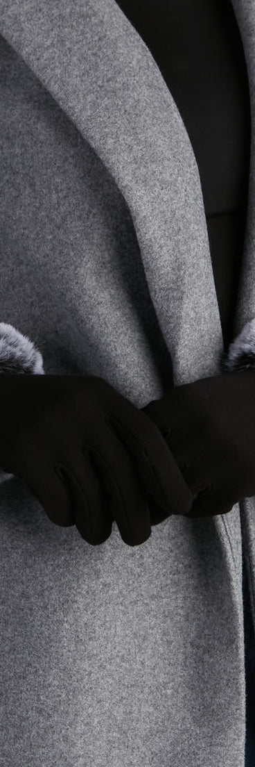 Lady In Faux Fur Cuff Gloves