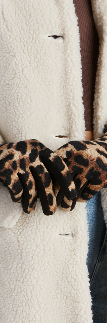 Cozy And Chic Leopard Gloves for 2022 festival outfits, festival dress, outfits for raves, concert outfits, and/or club outfits