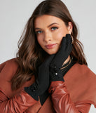 Cozy Elegance Button Trim Gloves