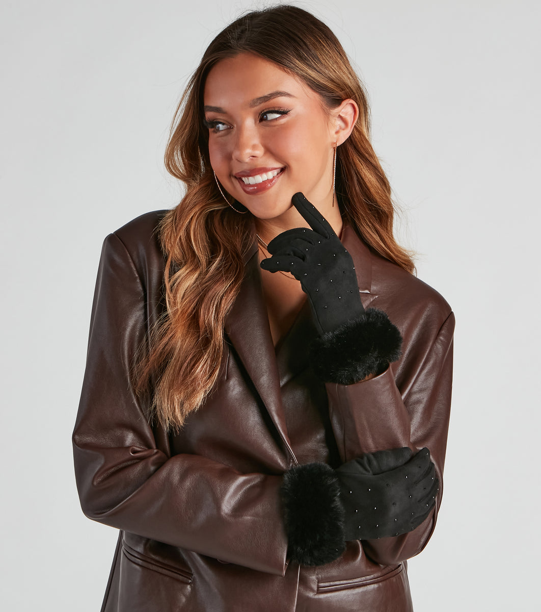 Cold Weather Glam Faux Fur Gloves