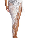Crochet Fringe Wrap for 2022 festival outfits, festival dress, outfits for raves, concert outfits, and/or club outfits