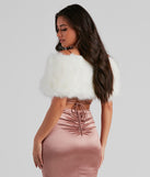 Into Fall Fur Shawl helps create the best summer outfit for a look that slays at any event or occasion!