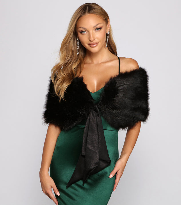 With All Class Faux Fur Shawl as your homecoming jewelry or accessories, your 2023 Homecoming dress look will be fire!