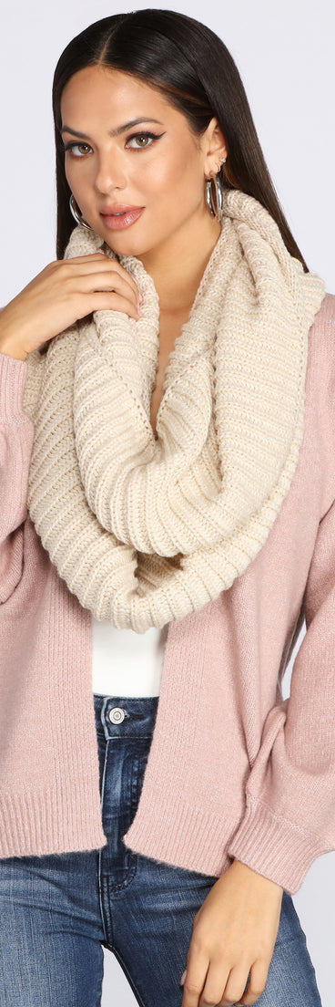 Keep Me Toasty Knit Infinity Scarf