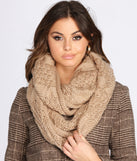 Braided Knit Infinity Scarf