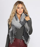 Cuddle Nights Frayed Blanket Scarf