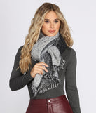 Cuddle Nights Frayed Blanket Scarf