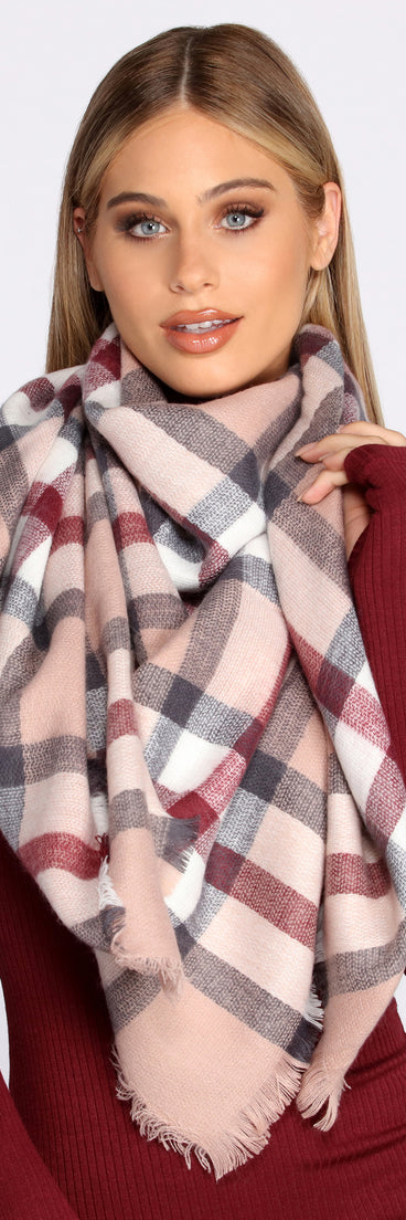 A Lovely Cold Day Plaid Scarf