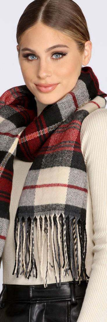 As The Leaves Fall Plaid Scarf