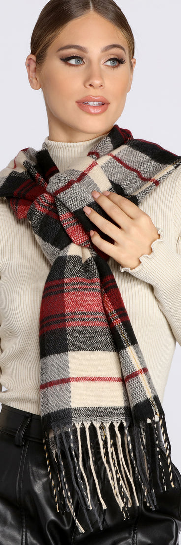As The Leaves Fall Plaid Scarf
