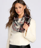 Frayed Plaid Infinity Scarf