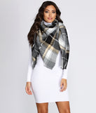 Cozy Feels Plaid Blanket Scarf