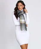 Cozy Feels Plaid Blanket Scarf
