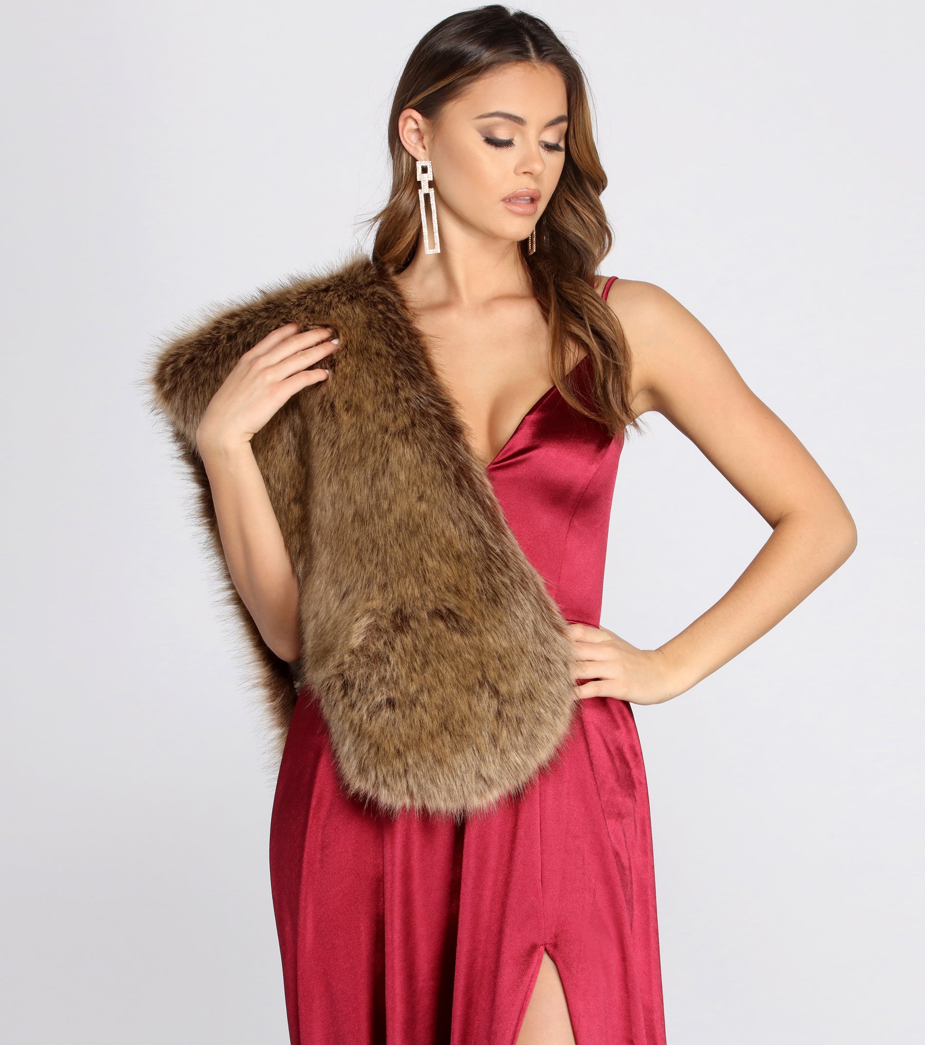 genuine fur shawl