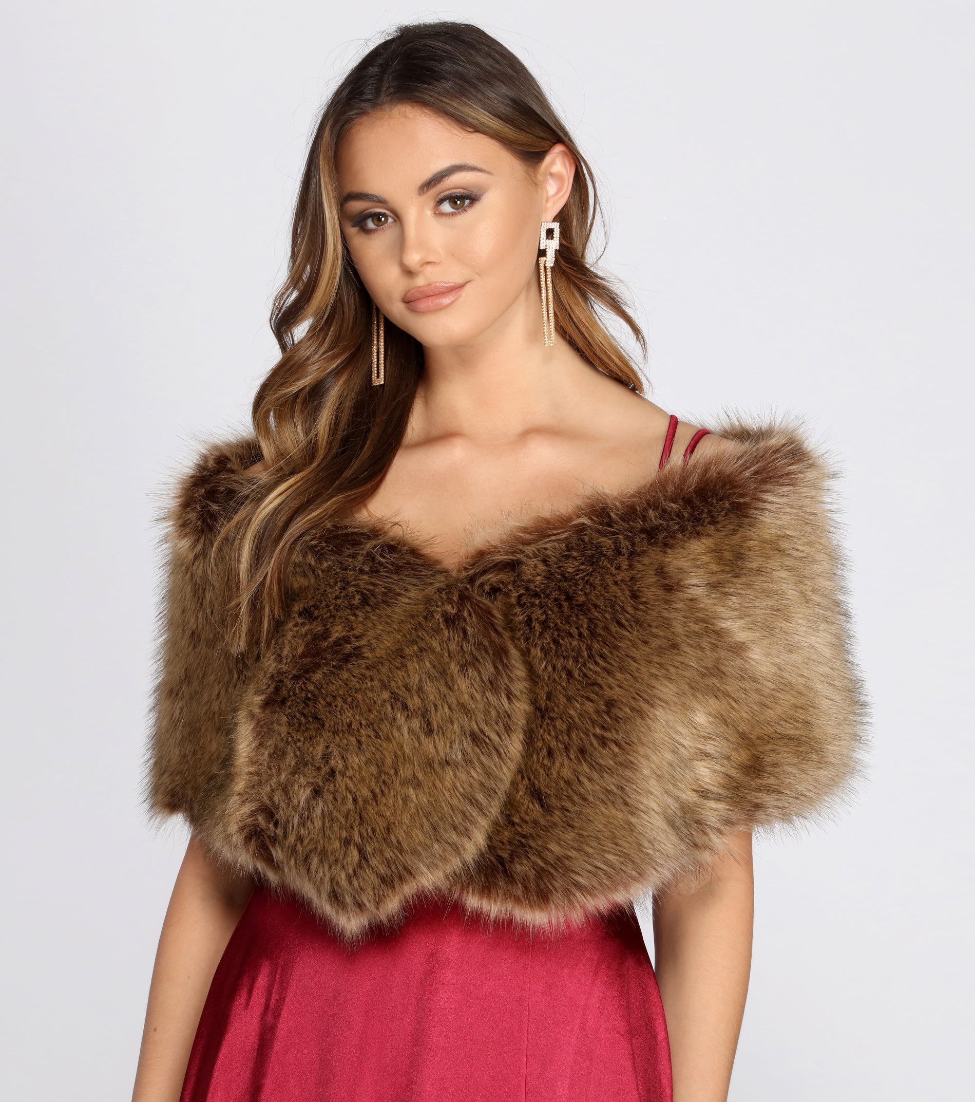 fur shawl in store
