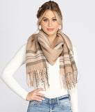 Classic Chic Plaid Fringe Scarf for 2022 festival outfits, festival dress, outfits for raves, concert outfits, and/or club outfits