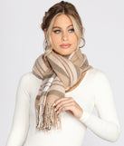 Classic Chic Plaid Fringe Scarf for 2022 festival outfits, festival dress, outfits for raves, concert outfits, and/or club outfits