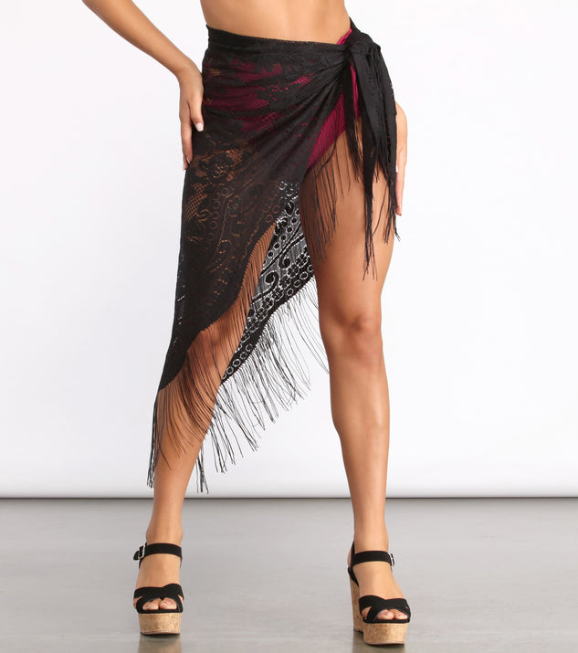 Crochet Lace Fringe Cover Up for 2022 festival outfits, festival dress, outfits for raves, concert outfits, and/or club outfits