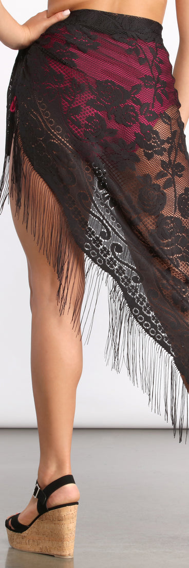 Crochet Lace Fringe Cover Up for 2022 festival outfits, festival dress, outfits for raves, concert outfits, and/or club outfits