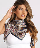 Satin Bohemian Printed Scarf is a trendy pick to create 2023 festival outfits, festival dresses, outfits for concerts or raves, and complete your best party outfits!