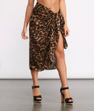 Fiercely Wild Leopard Print Sarong Wrap