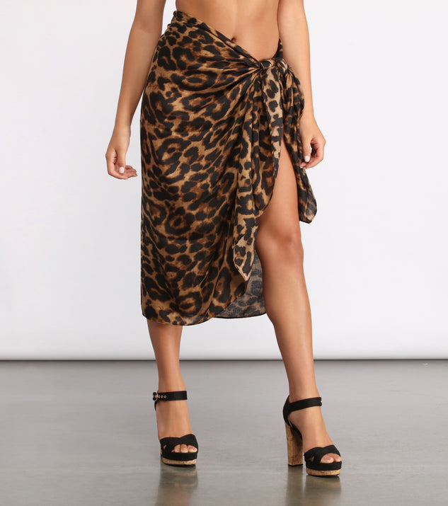 Fiercely Wild Leopard Print Sarong Wrap