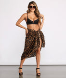 Fiercely Wild Leopard Print Sarong Wrap
