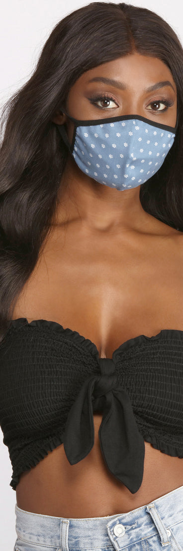 Reusable Floral Face Mask With Earloops