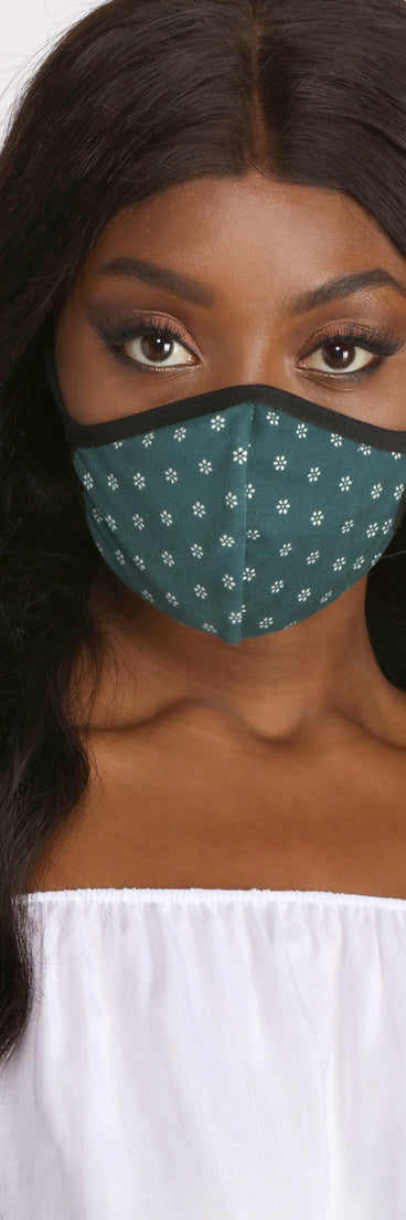 Reusable Floral Face Mask With Earloops