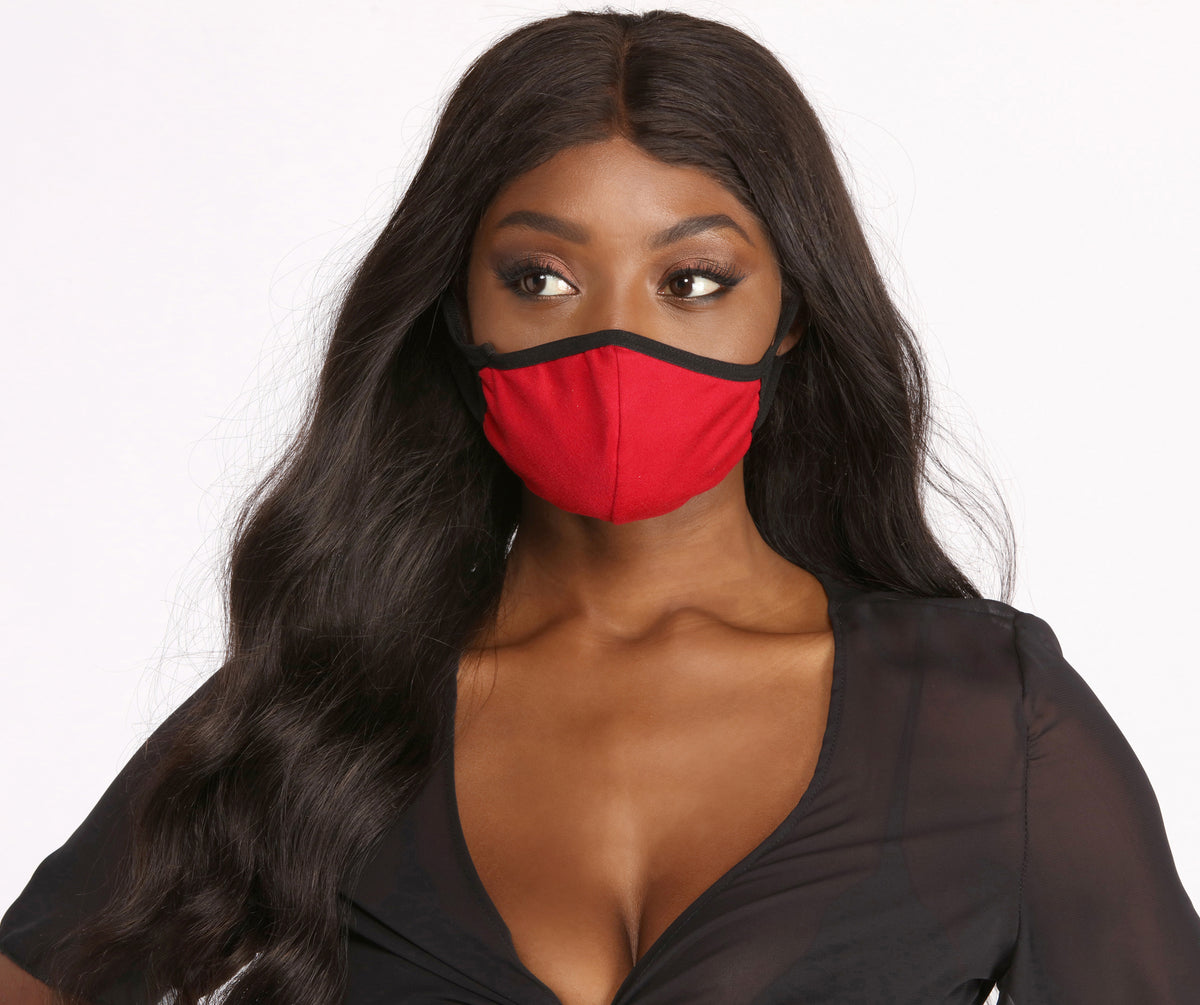 Keep It Basic Red Face Mask