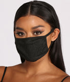 Floral Lace Face Mask With Earloops