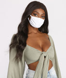 Floral Lace Face Mask With Earloops