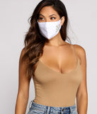 Reusable Chamomile Print Face Mask With Earloops