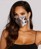 Glam Reusable Satin Face Mask With Earloops