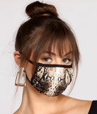 Snake Print Face Mask With Earloops