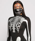Night of The Skeleton Face Mask for Women's Skeleton Costume