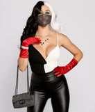 Rhinestone Mesh Face Mask for Halloween Costumes styled by Windsor as Da Evil Dog Catcher Costume