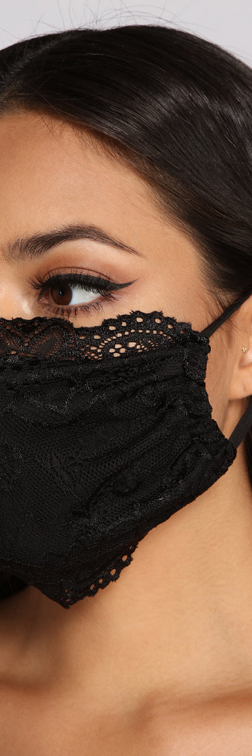 Elegant Lace Face Mask With Earloops