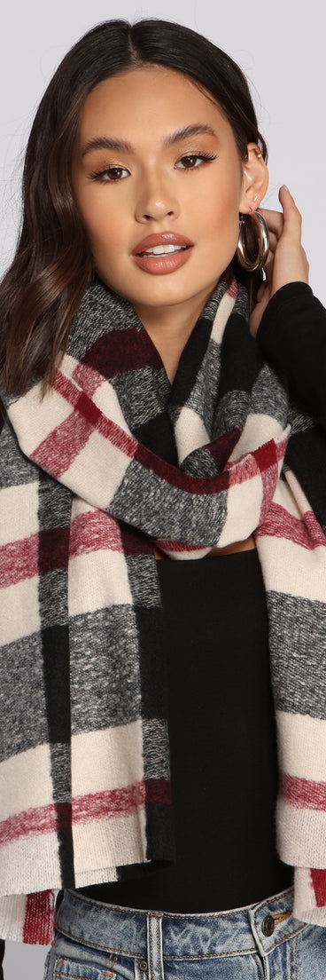 Cuddle Weather Plaid Blanket Scarf