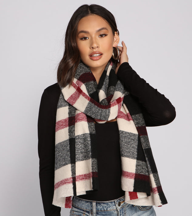 Cuddle Weather Plaid Blanket Scarf